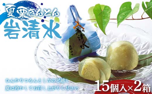 〈御菓子司 恵那福堂〉夏栗きんとん 岩清水30個（15個×2箱） F4N-2458