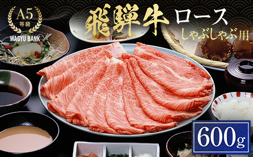 飛騨牛ロース しゃぶしゃぶ用 600g 飛騨牛 A5等級 和牛 黒毛和牛 F4N-2663