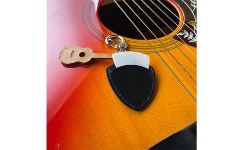 本革 ギター・ベースのピックケース イタリアンレザー