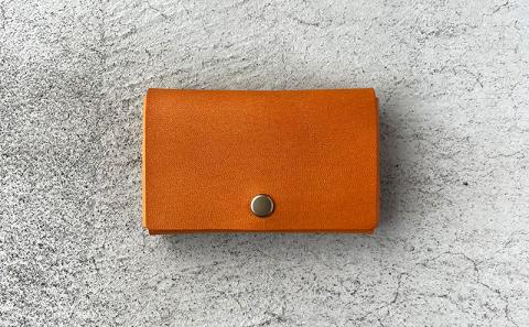 本革 ノンステッチ名刺入れ・カードケース 栃木レザー　グリーン