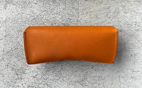 本革 メガネケース 栃木レザー　グリーン