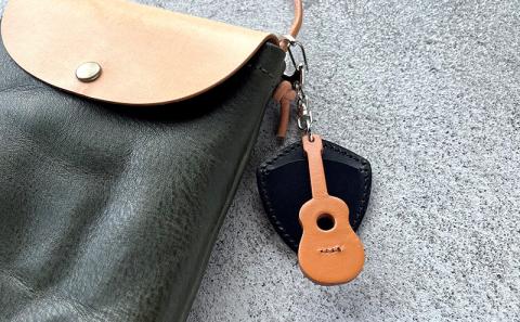 本革 ギター・ベースのピックケース イタリアンレザー