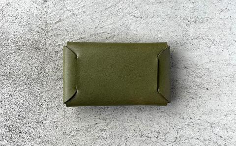 本革 ノンステッチ名刺入れ・カードケース 栃木レザー　キャメル