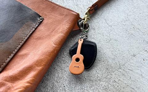 本革 ギター・ベースのピックケース イタリアンレザー