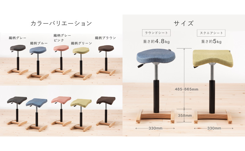 バランス シナジー(カバーなし)ラウンドシート　本体:グレー