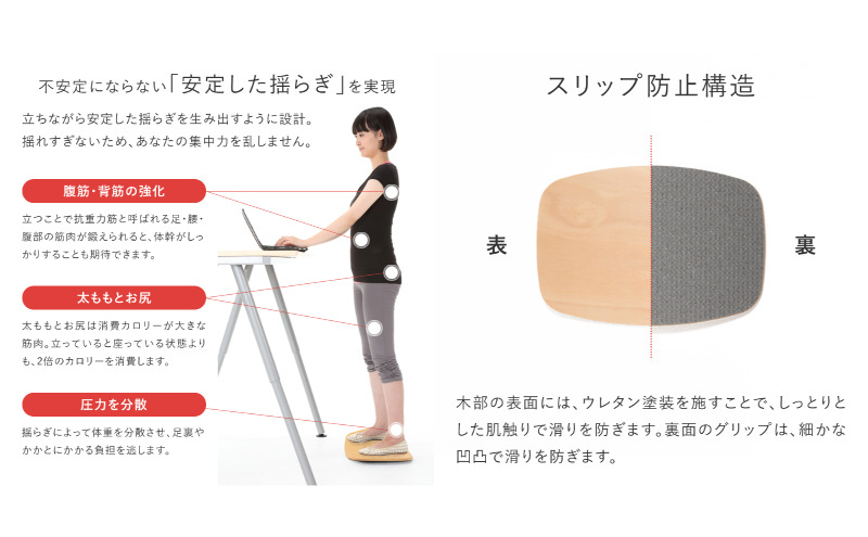 バランス アクティブ ボード マット付き 木製 バランスボード 体幹 トレーニング 体幹トレーニング グッズ 健康 健康グッズ 健康器具 トレーニンググッズ 運動不足 運動不足解消 健康ボード 岐阜 岐阜県 美濃市