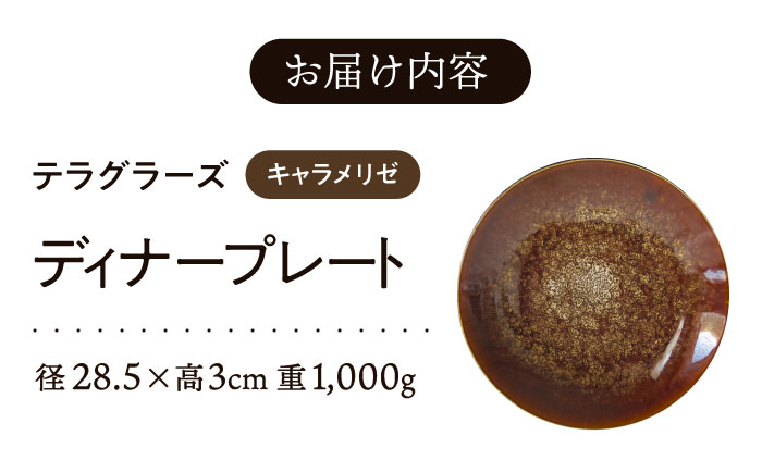 【美濃焼】 テラグラーズ ディナープレート キャラメリゼ 1客 瑞浪市 / アワサカ 食器 皿 プレート [AZAD012]