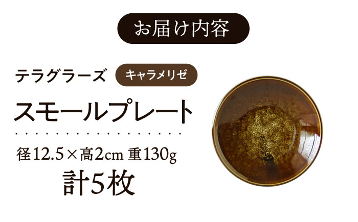【美濃焼】 テラグラーズ スモールプレート キャラメリゼ 5客揃 瑞浪市 / アワサカ 食器 皿 プレート [AZAD020]