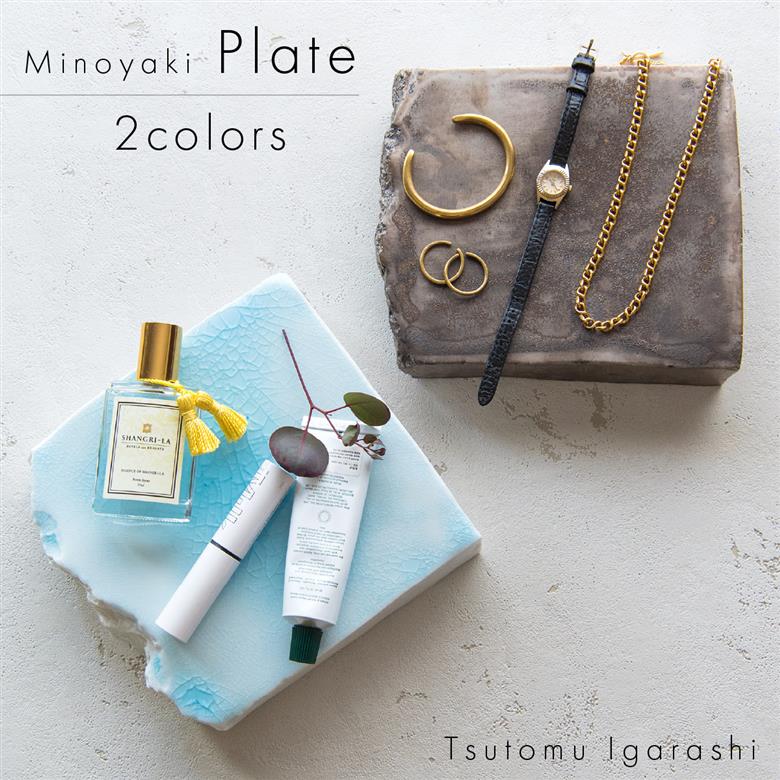 【美濃焼】 五十嵐務 台皿 2色セット 瑞浪市 / JS企画 セット 陶芸作品 皿 小皿 インテリア 食器 [AZAZ210]