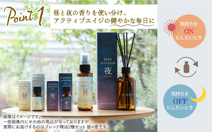 【12/24までの決済で年内発送】ブレンド精油 2種セット 昼×夜 各100ml 瑞浪市 / 生活の木 瑞浪ファクトリー直送 エッセンシャルオイル アロマ [AZBE019]