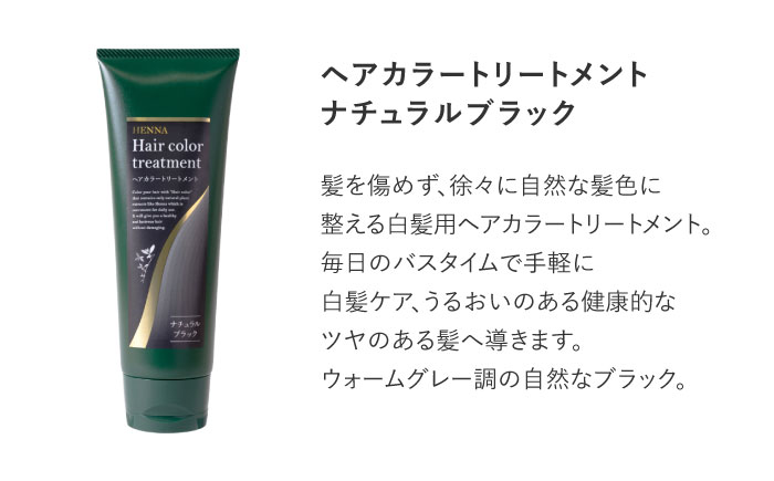 【12/24までの決済で年内発送】ヘアカラートリートメント 3点セット ナチュラルブラック 瑞浪市 / 生活の木 瑞浪ファクトリー直送 シャンプー ヘアケア [AZBE027]