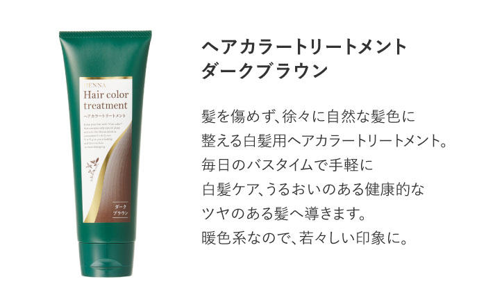 【12/24までの決済で年内発送】ヘアカラートリートメント 3点セット ダークブラウン 瑞浪市 / 生活の木 瑞浪ファクトリー直送 シャンプー ヘアケア [AZBE028]