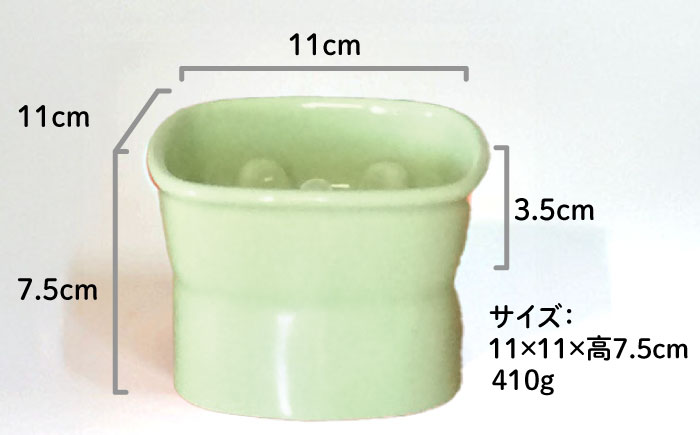 【美濃焼】 陶器製ペット用フードボウル 早食い防止 高台フードボウル 小 アップルグリーン pet109 瑞浪市 / ながしまプランニングオフィス エサ入れ 餌皿 犬 猫 [AZBM013] アップルグリーン