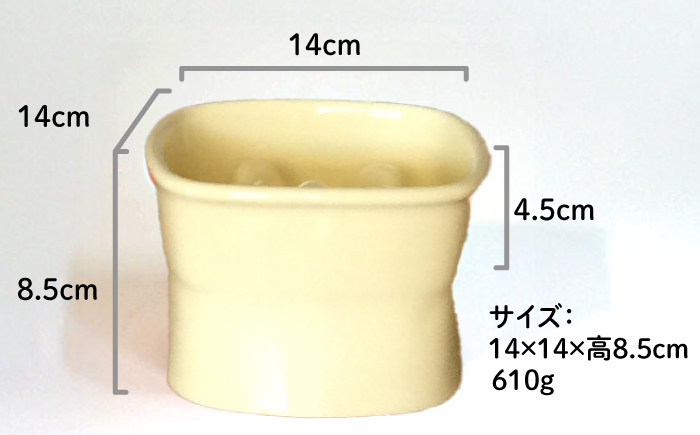 【美濃焼】 陶器製ペット用フードボウル 早食い防止 高台フードボウル 中 クリームレモン pet110 瑞浪市 / ながしまプランニングオフィス エサ入れ 餌皿 犬 猫 [AZBM024] ホワイト
