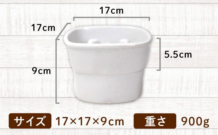 【美濃焼】 陶器製ペット用フードボウル 早食い防止 高台フードボウル 大 ホワイト pet111 瑞浪市 / ながしまプランニングオフィス エサ入れ 餌皿 犬 猫 [AZBM027] ホワイト