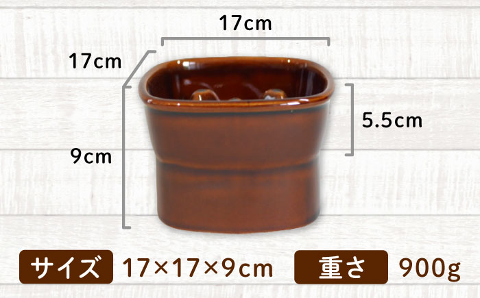 【美濃焼】 陶器製ペット用フードボウル 早食い防止 高台フードボウル 大 ブラウン pet111 瑞浪市 / ながしまプランニングオフィス エサ入れ 餌皿 犬 猫 [AZBM031] ブラウン