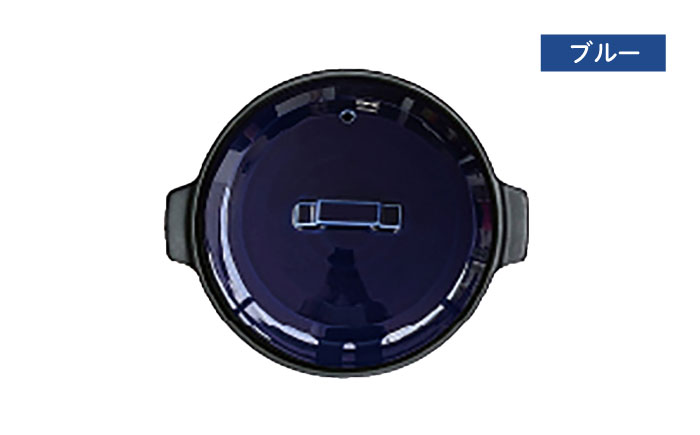 【美濃焼】 陶器製プレーン仕切り 二食 土鍋 TWINS ブルー ina063TW 瑞浪市 / ながしまプランニングオフィス 陶器 ご飯 炊飯 [AZBM093] ブルー