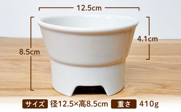 【美濃焼】 陶器製ペット用フードボウル 丸高台プレーンフードボウル S ホワイト pet96 瑞浪市 / ながしまプランニングオフィス エサ入れ 餌皿 犬 猫 [AZBM114] ホワイト