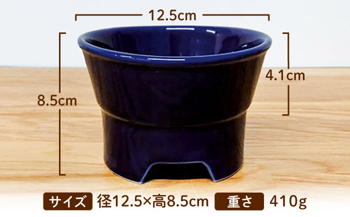 【美濃焼】 陶器製ペット用フードボウル 丸高台プレーンフードボウル S ブルー pet96 瑞浪市 / ながしまプランニングオフィス エサ入れ 餌皿 犬 猫 [AZBM120] ブルー