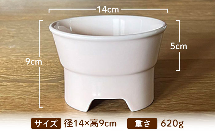 【美濃焼】 陶器製ペット用フードボウル 丸高台プレーンフードボウル M ピーチ pet112 瑞浪市 / ながしまプランニングオフィス エサ入れ 餌皿 犬 猫 [AZBM138] ピーチ