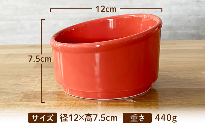 【美濃焼】 陶器製ペット用フードボウル Bamboo プレーンフードボウル ピンク pet140 瑞浪市 / ながしまプランニングオフィス エサ入れ 餌皿 犬 猫 [AZBM157] ピンク