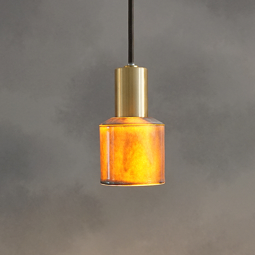 CTSH LIGHT. ペンダントライト＜Ljus オールド グレー E17＞ 瑞浪市 / ジオニック 照明器具 ソケット 真鍮 磁器 シェード タイル [AZBQ112]