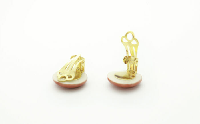 【美濃焼】 梅むら タイル イヤリング 直径15mm 瑞浪市 / TILEmade タイル アクセサリー ハンドメイド [AZCD056]