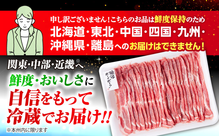 【12/14までの決済で年内発送】※冷蔵配送/地域限定※ 岐阜県産 豚 瑞浪ボーノポーク しゃぶしゃぶ 1kg 食べ比べセット (ロース・バラ・肩ロース) 瑞浪市 / きなぁた瑞浪 [AZCI020]