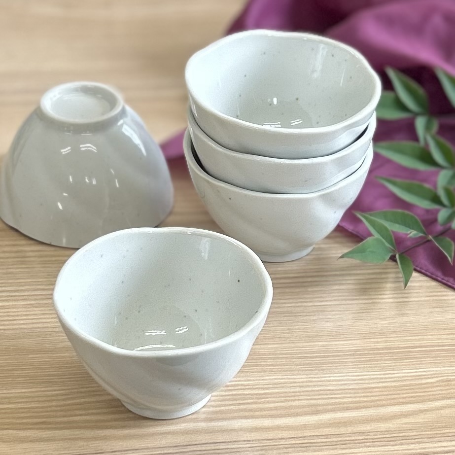 【美濃焼/みずなみ焼】 和陶 ねじり小鉢 5個セット さざなみ 瑞浪市 / 山喜製陶 食器 ボウル 鉢 [AZCP090]