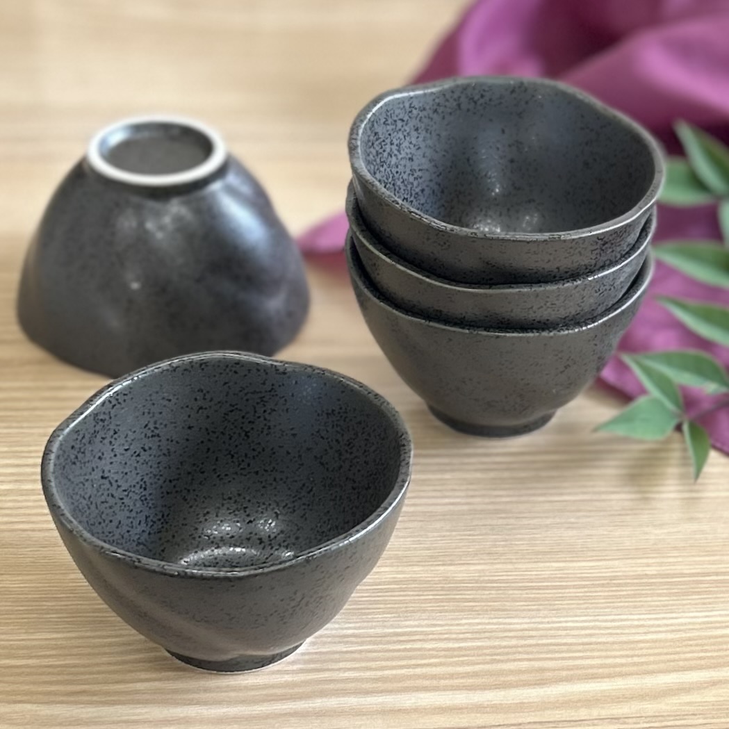 【美濃焼/みずなみ焼】 和陶 ねじり小鉢 5個セット 京天目 瑞浪市 / 山喜製陶 食器 ボウル 鉢 [AZCP091]