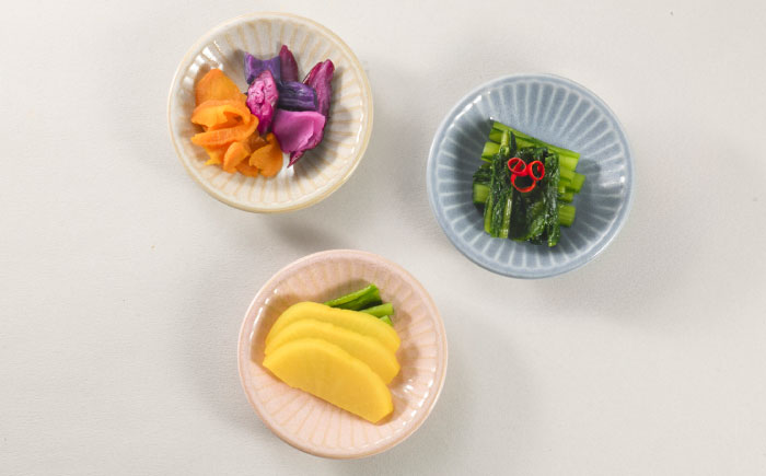 【美濃焼/みずなみ焼】 しのぎ プレートS 5色各1枚セット 瑞浪市 / 山喜製陶 食器 皿 小皿 取皿 [AZCP100]