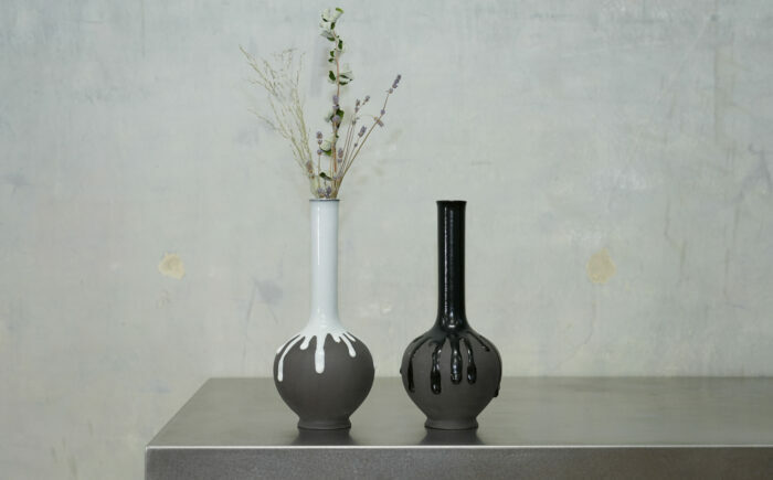 Hanano Shizuku Yuri 黒 瑞浪市 / nozan 花瓶 フラワーベース [AZCQ006]