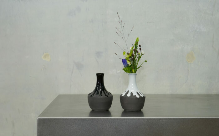 Hanano Shizuku Kikyou 白 瑞浪市 / nozan 花瓶 フラワーベース [AZCQ009]