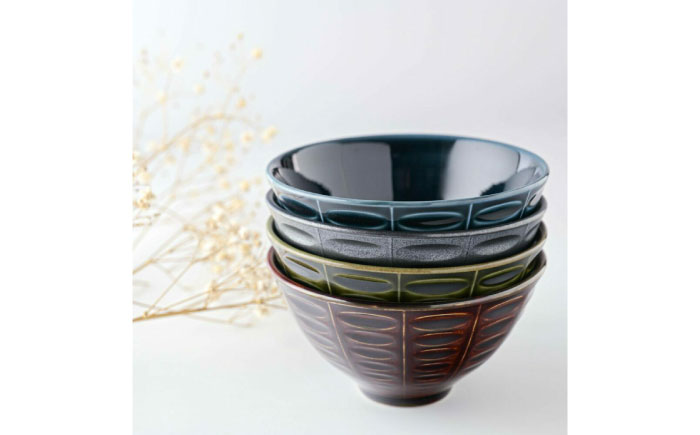 【美濃焼】 asumi(彩澄) なじみ茶碗 箱入り 4色セット 78193497 瑞浪市 / やまに 食器 ご飯茶碗 リサイクル [AZCR020]