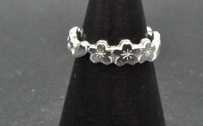 シルバーリング さくら 小 瑞浪市 / ATP シルバー アクセサリー ハンドメイド [AZAH005]