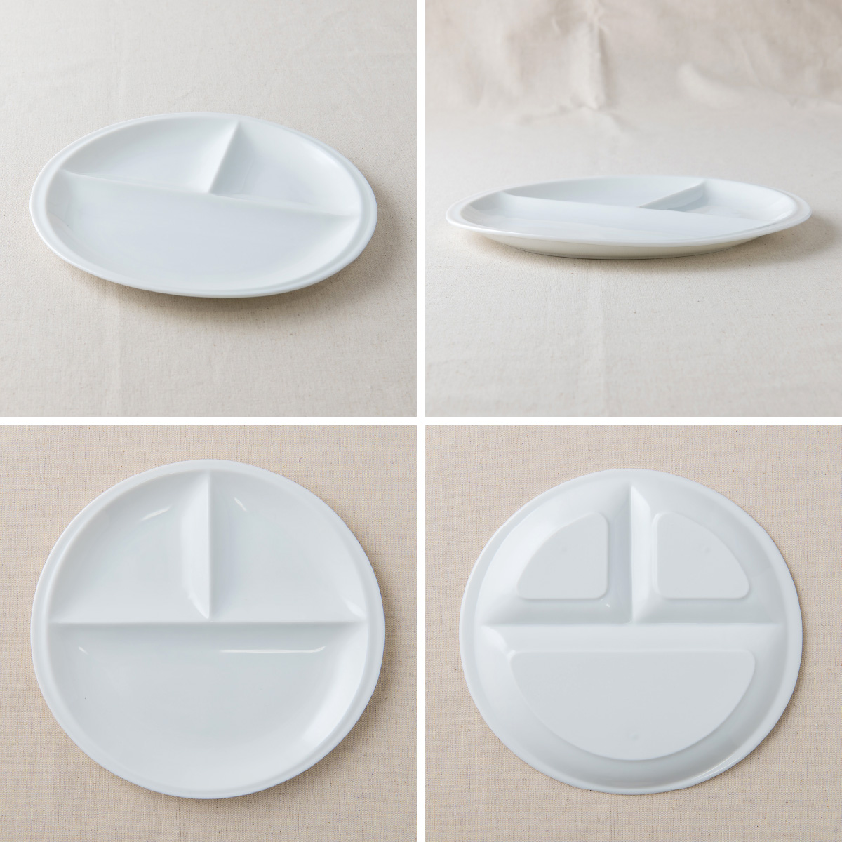 【選べる8色】【美濃焼】 ランチプレート titto 丸 白 2枚セット 瑞浪市 / JS企画 / 小田陶器 食器 プレート 仕切り皿 おしゃれ [AZAZ013] 白