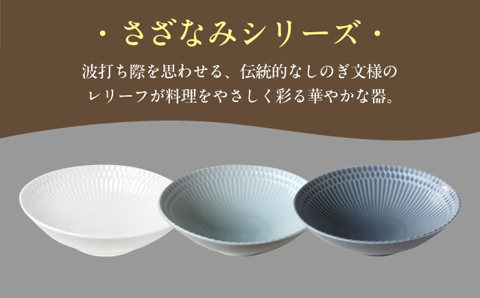 【選べる3色タイプ】【美濃焼】 さざなみ 18鉢 2枚セット 瑞浪市 / JS企画 皿 お皿 プレート 食器 [AZAZ071] 青白