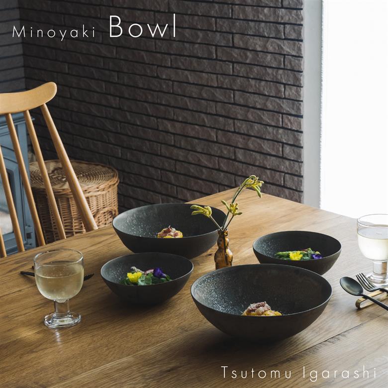 【美濃焼】 五十嵐務 鉢 ブロンズ釉 2サイズ各2枚セット 瑞浪市 / JS企画 鉢 セット 陶芸作品 取鉢 ボウル 皿 [AZAZ207]