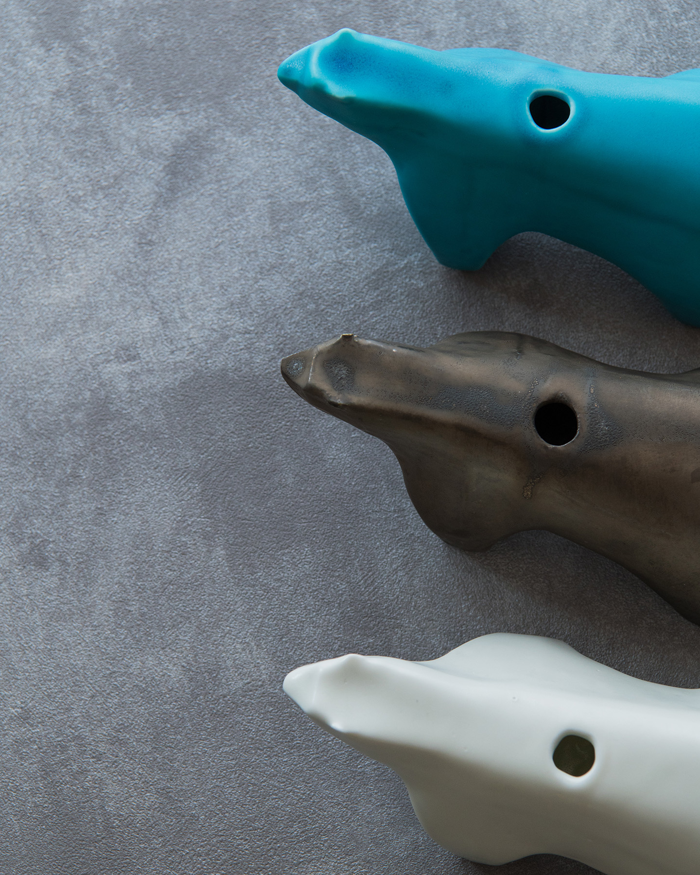 【美濃焼】 五十嵐務 くま 一輪挿し 3色セット 瑞浪市 / JS企画 セット 陶芸作品 花瓶 インテリア [AZAZ219]