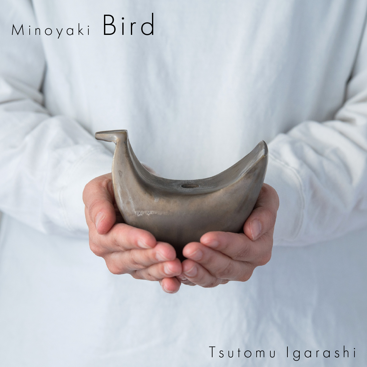 【美濃焼】 五十嵐務 鳥 一輪挿し 台皿 ブロンズ釉 ブラウン 各1枚セット 瑞浪市 / JS企画 セット 陶芸作品 花瓶 インテリア 皿 小皿 食器 [AZAZ229]