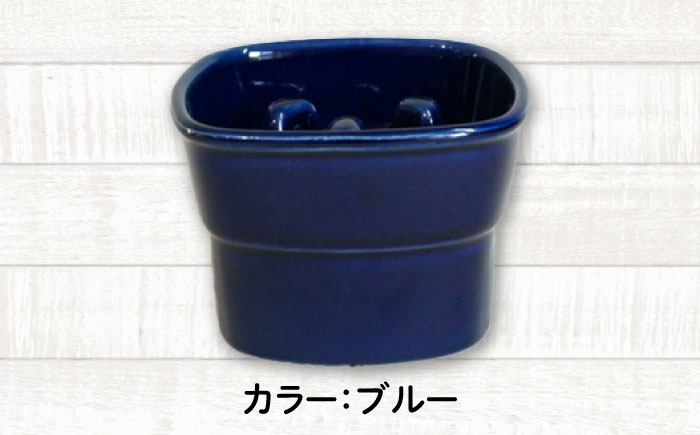 【美濃焼】 陶器製ペット用フードボウル 早食い防止 高台フードボウル 小 ブルー pet109 瑞浪市 / ながしまプランニングオフィス エサ入れ 餌皿 犬 猫 [AZBM007] ブルー