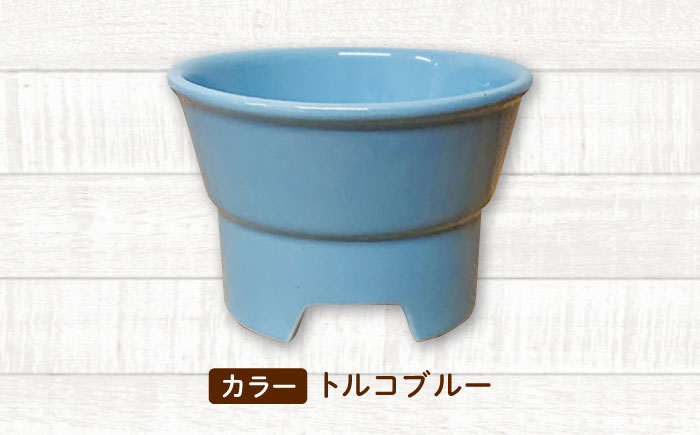 【美濃焼】 陶器製ペット用フードボウル 丸高台プレーンフードボウル M トルコブルー pet112 瑞浪市 / ながしまプランニングオフィス エサ入れ 餌皿 犬 猫 [AZBM132] トルコブルー