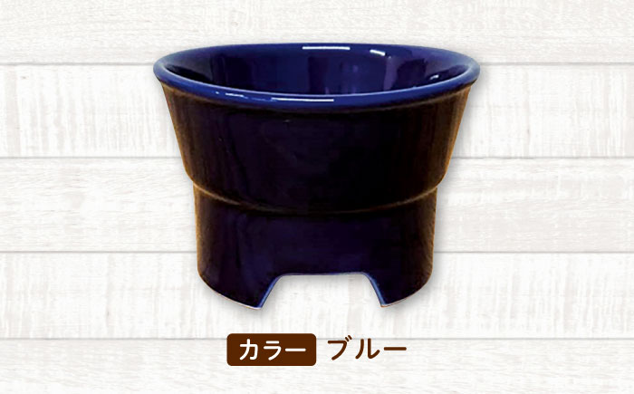 【美濃焼】 陶器製ペット用フードボウル 丸高台プレーンフードボウル M ブルー pet112 瑞浪市 / ながしまプランニングオフィス エサ入れ 餌皿 犬 猫 [AZBM133] ブルー