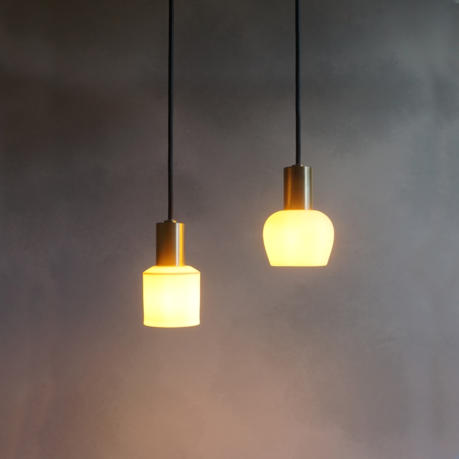 CTSH LIGHT. ペンダントライト＜Ljus 白磁オールド E17＞ 瑞浪市 / ジオニック 照明器具 ソケット 真鍮 磁器 シェード ホワイト [AZBQ107]