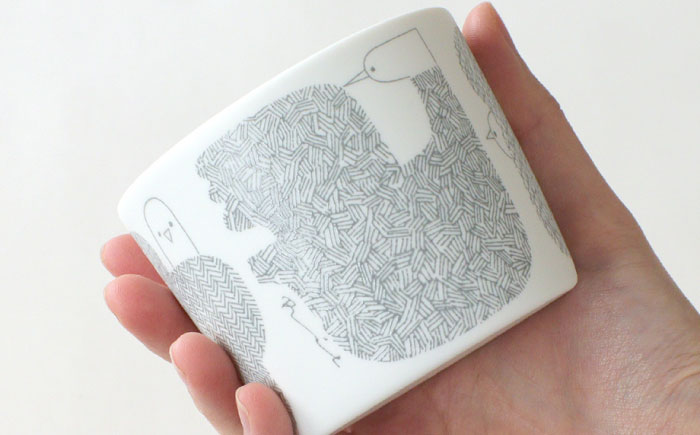 【美濃焼】 カップ 3カラーセット ＜BIRDS' WORDS＞ DAY BY DAY CUP [BIRDS] ブルー × イエロー × グレー 瑞浪市 / FLYWAY [AZCC018]