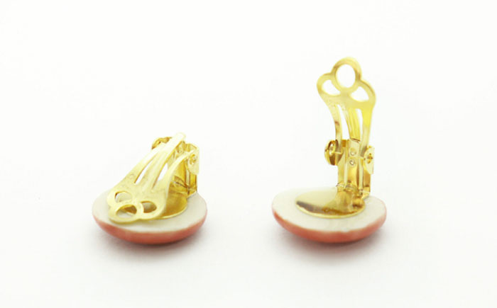 【美濃焼】 ピンクむら タイル イヤリング 直径15mm 瑞浪市 / TILEmade タイル アクセサリー ハンドメイド [AZCD020] ピンクむら