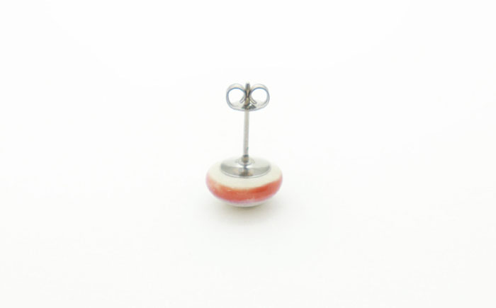 【美濃焼】 ピンクむら タイル ピアス 直径10mm 瑞浪市 / TILEmade タイル アクセサリー ハンドメイド [AZCD022] ピンクむら