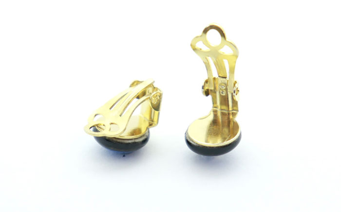 【美濃焼】 青むら タイル イヤリング 直径10mm 瑞浪市 / TILEmade タイル アクセサリー ハンドメイド [AZCD037]  青むら