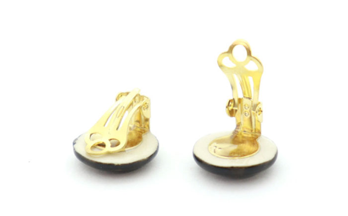 【美濃焼】 青むら タイル イヤリング 直径15mm 瑞浪市 / TILEmade タイル アクセサリー ハンドメイド [AZCD038] 青むら