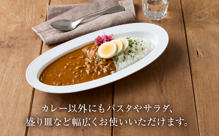 【美濃焼】 miyama.のカレーのうつわ いつものカレー皿 白磁 瑞浪市 / ミヤマプランニング 食器 皿 プレート [AZCM056] 白磁